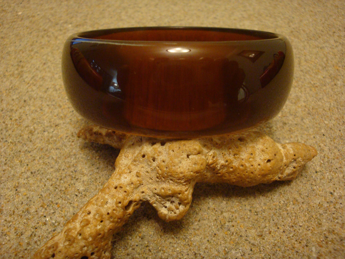Restored Translucent Copper Bakelite Bangle Bracelet - 7/8 inch!