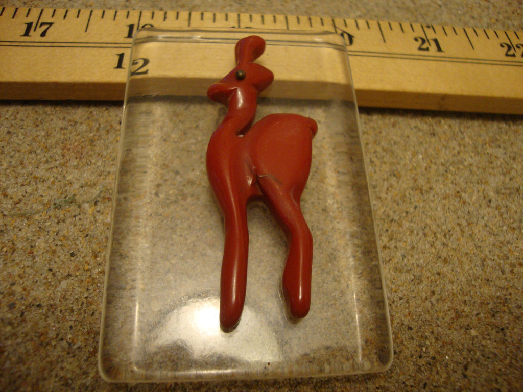 WoW Check This Out!! Super Rare Bakelite "Bambi" & Lucite Brooch!