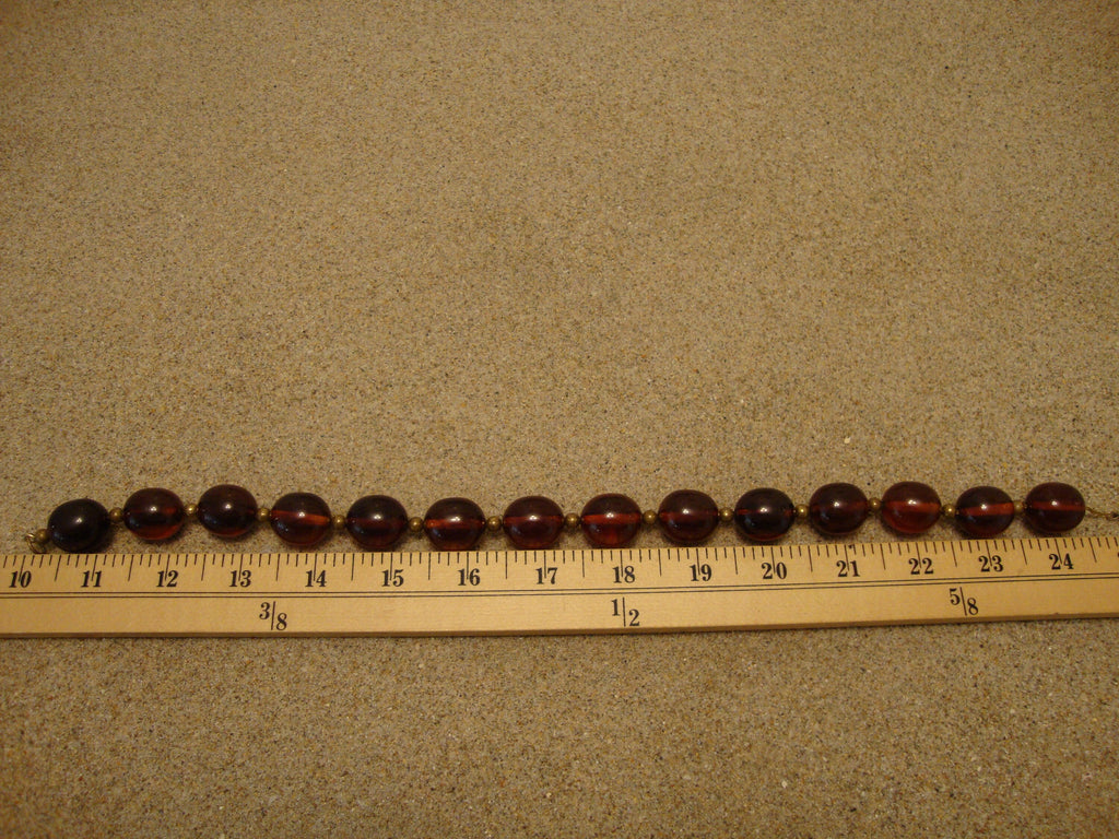 Beautiful Vintage 16" Cherry Bakelite Necklace! Large 3/4" Oval Beads!!