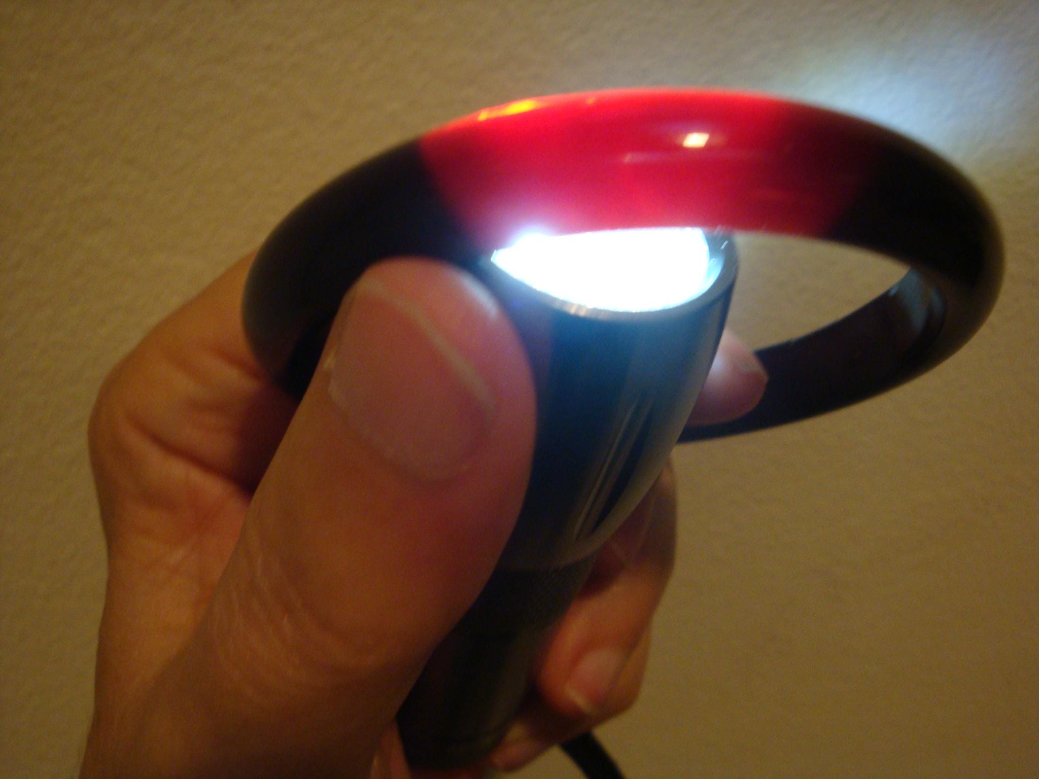 Rare Vintage 3/8" Translucent Red to Black Bakelite Bracelet! Domed Shape!