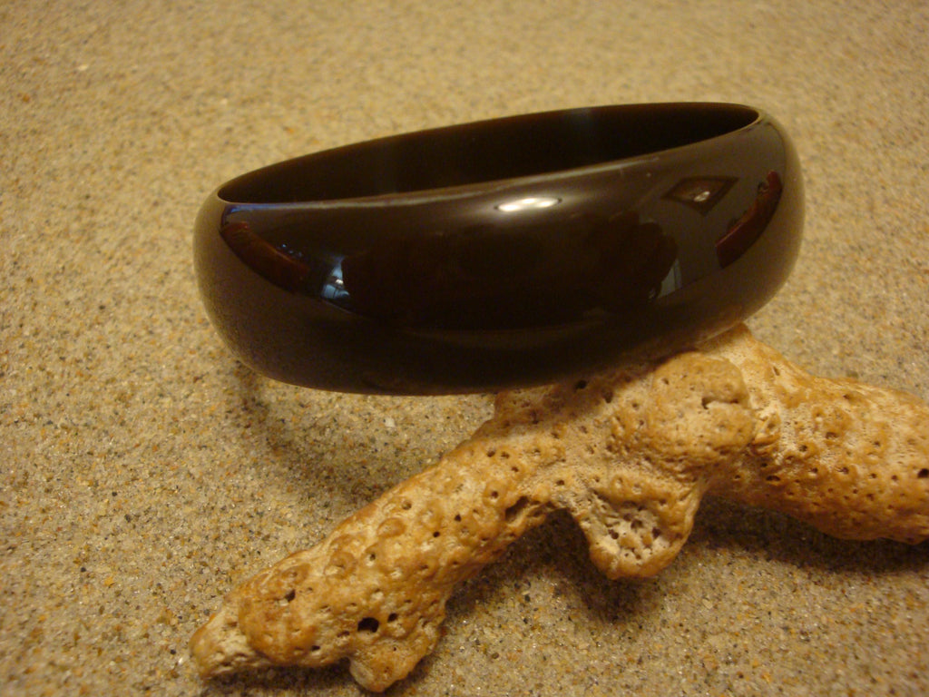 Restored Chocolate Brown Bakelite Bracelet: 3/4" Vintage Bangle!