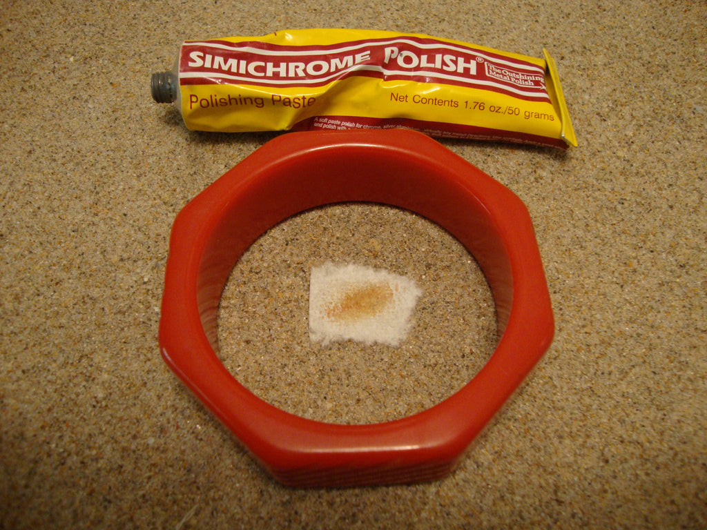 Vintage 7/8" Red Bakelite Bracelet! Octagon Shape w/ Diagonal Slash Carvings!