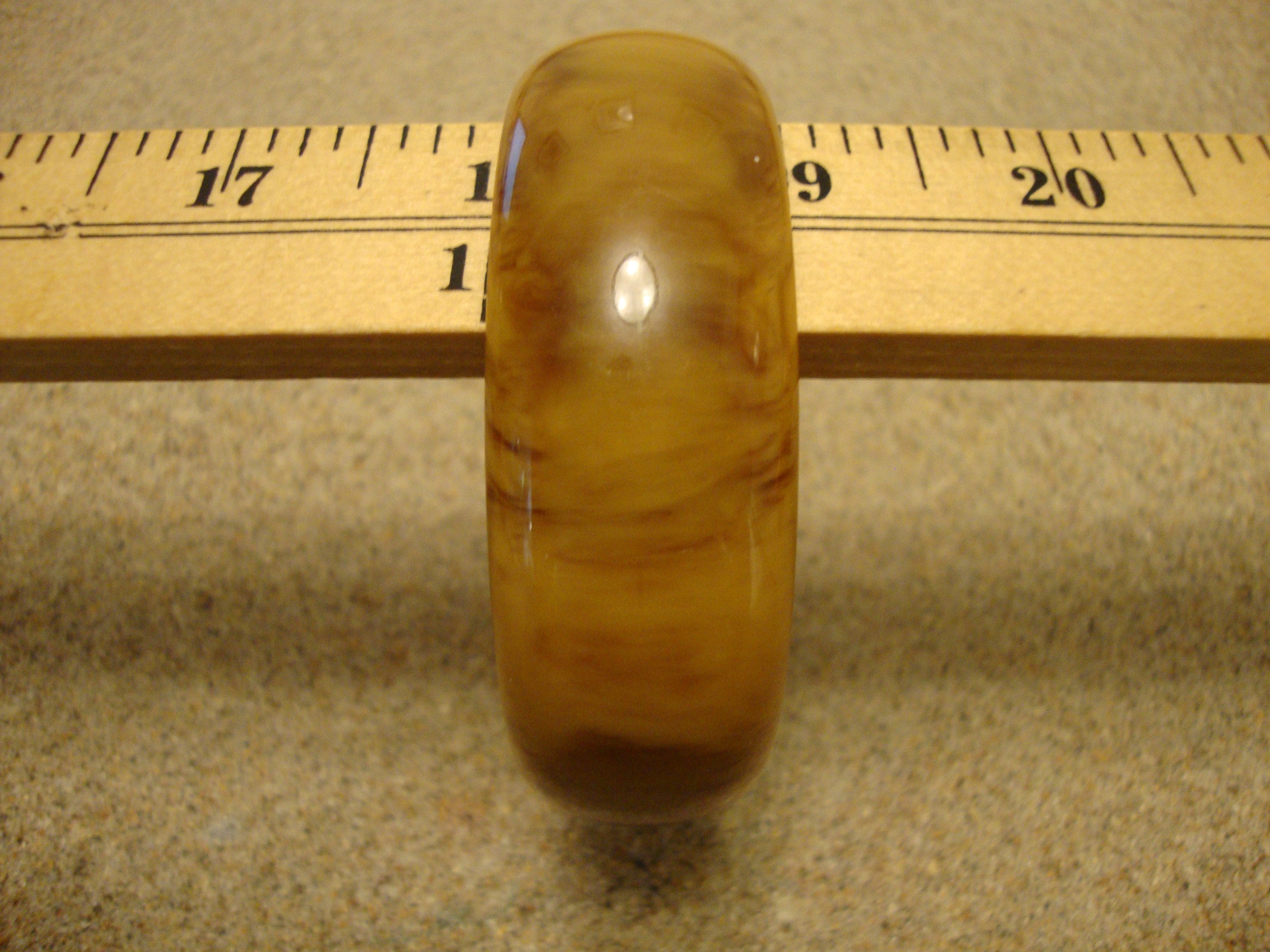 Vintage Marbled Bakelite Bracelet: Light Green, Cream & Brown