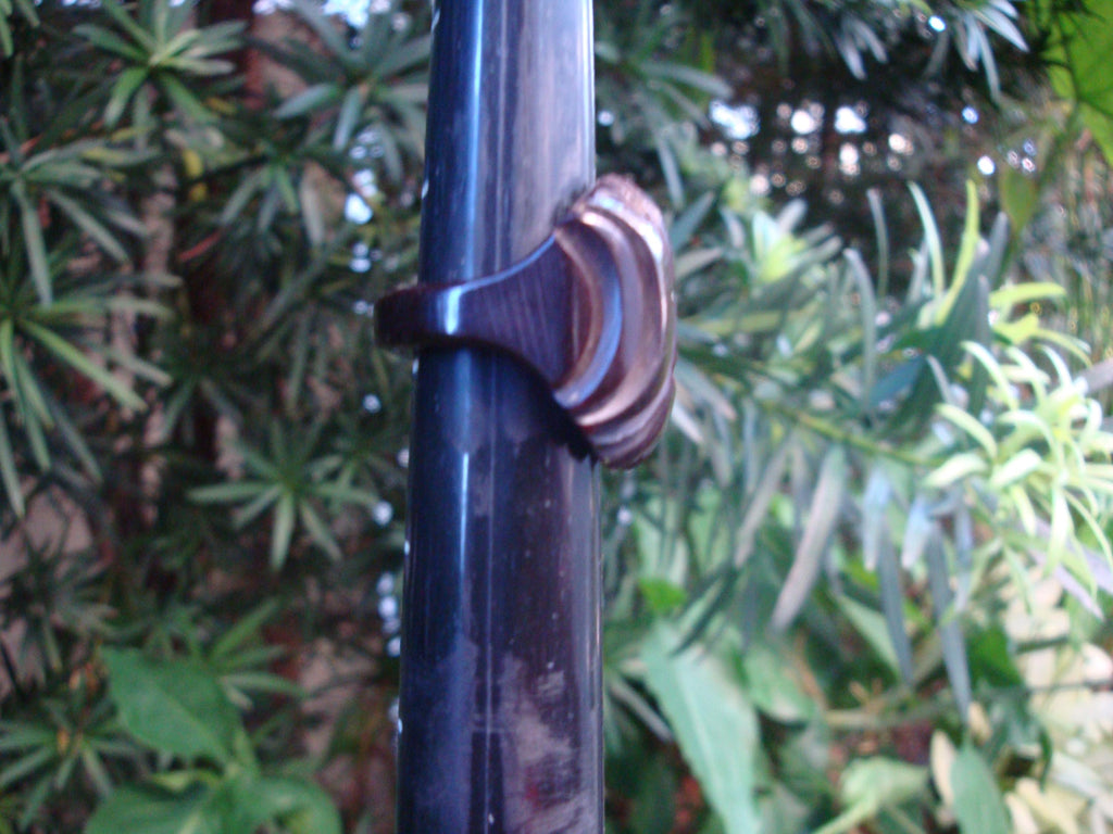 Vintage Black Bakelite Ring! Abstract Geometric Carved Design; Size 5 3/4!
