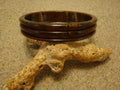 Vintage 1/2" Brown & Butterscotch Bakelite Bracelet! Sleek Deep Grooved  Design!