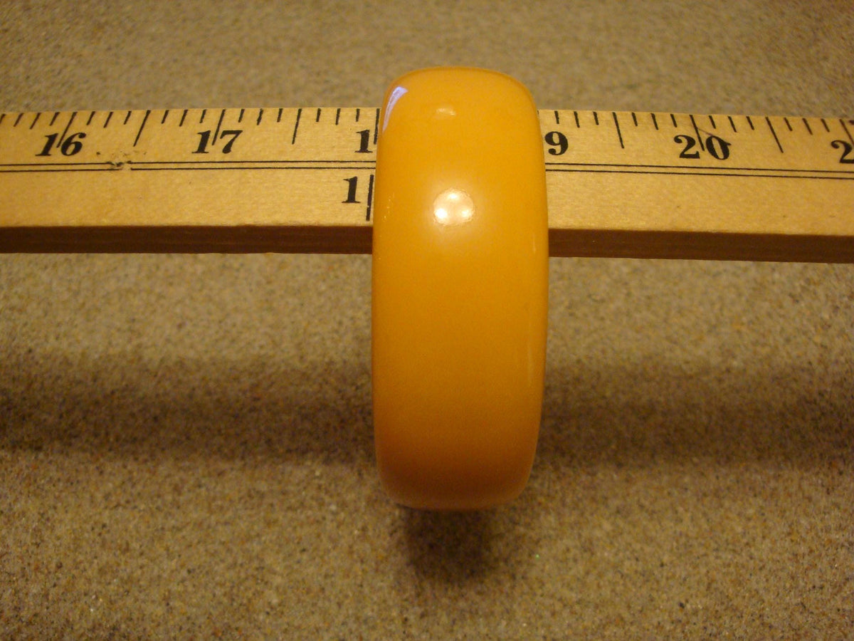 Vintage 1" Canary Yellow Bakelite Bangle Bracelet