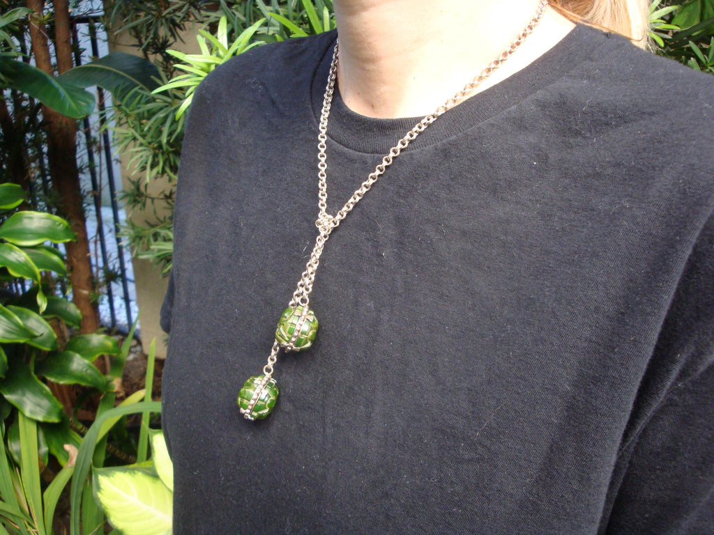 Rare Art Deco Era Bakelite Parure! Carved Marbled Green & Yellow Colors!