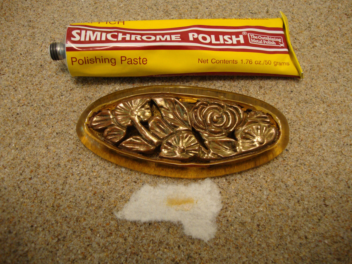Rare Vintage Bakelite Brooch! Dichromatic Yellow w/ Gold Painted Rose Carvings!