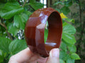 Vintage 1.25" Chocolate Brown Bakelite Bracelet!; Square/Pentagon Shaped Facets!