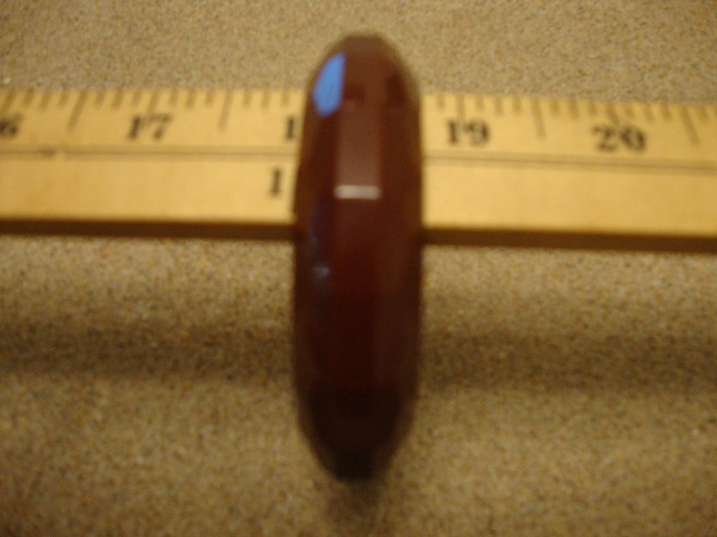 Vintage 3/4" Chocolate Brown Bakelite Bracelet! Rectangular & Pentagon Facets!