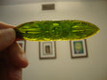 Vintage Bakelite Brooch! Translucent Lime Green w/ Carved Flower & Leaf Design!