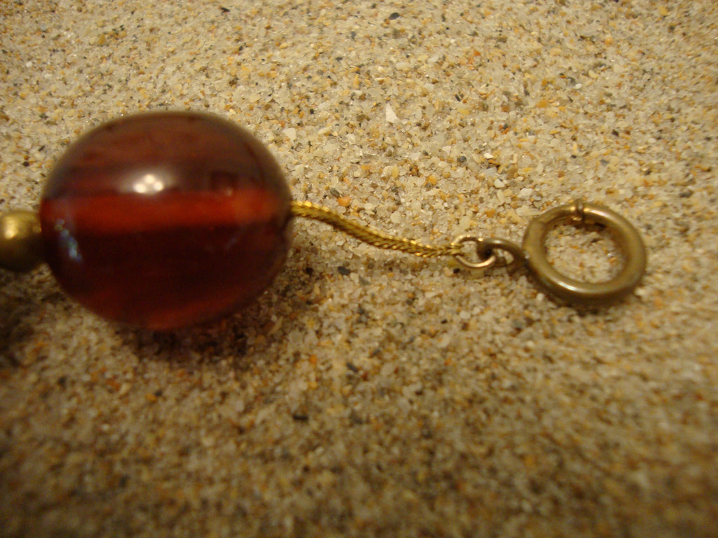 Beautiful Vintage 16" Cherry Bakelite Necklace! Large 3/4" Oval Beads!!