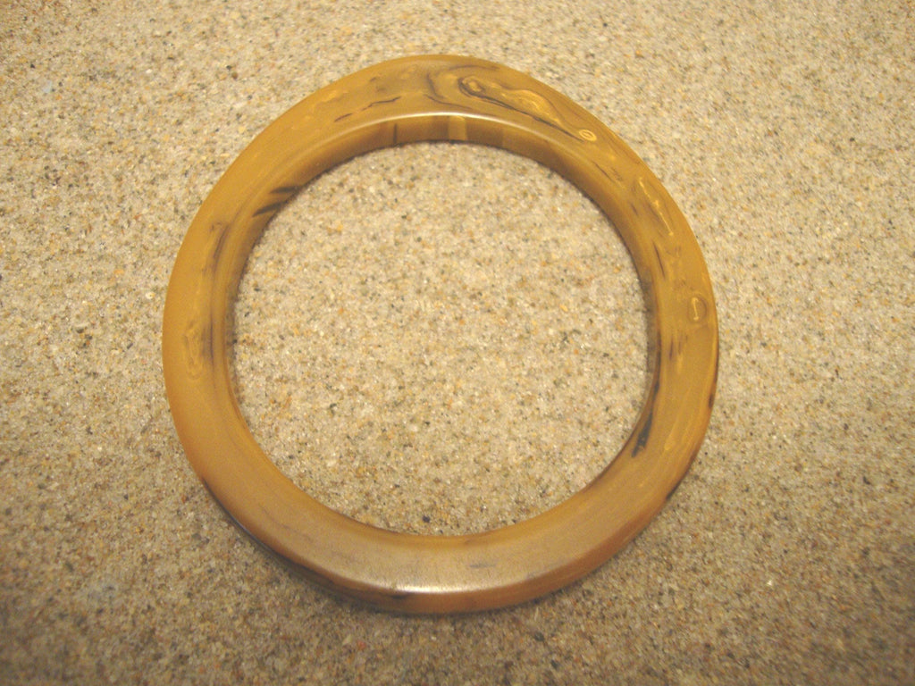 Vintage Marbled Bakelite Bracelet: 1950s Asymmetrical Bangle