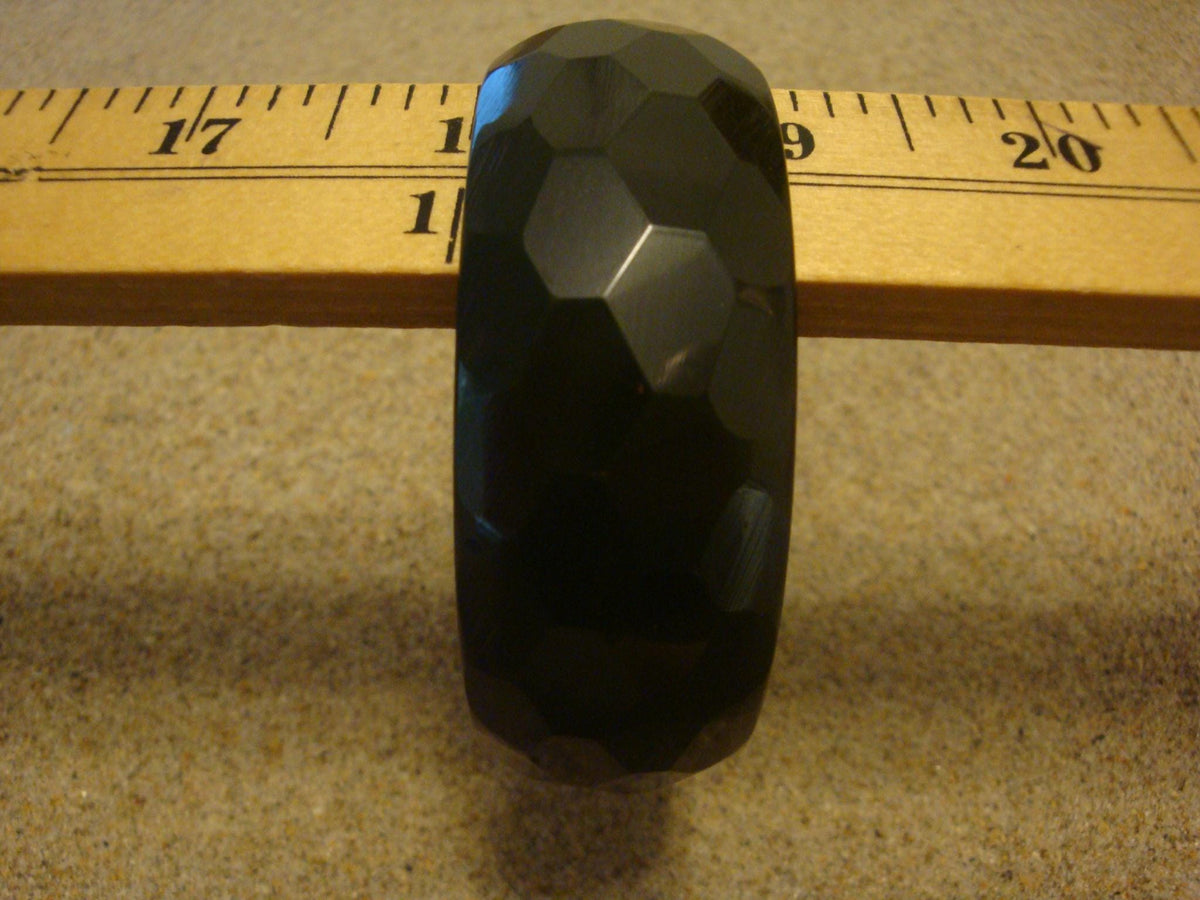 Vintage Green Bakelite Bracelet: Faceted Design, 1-inch