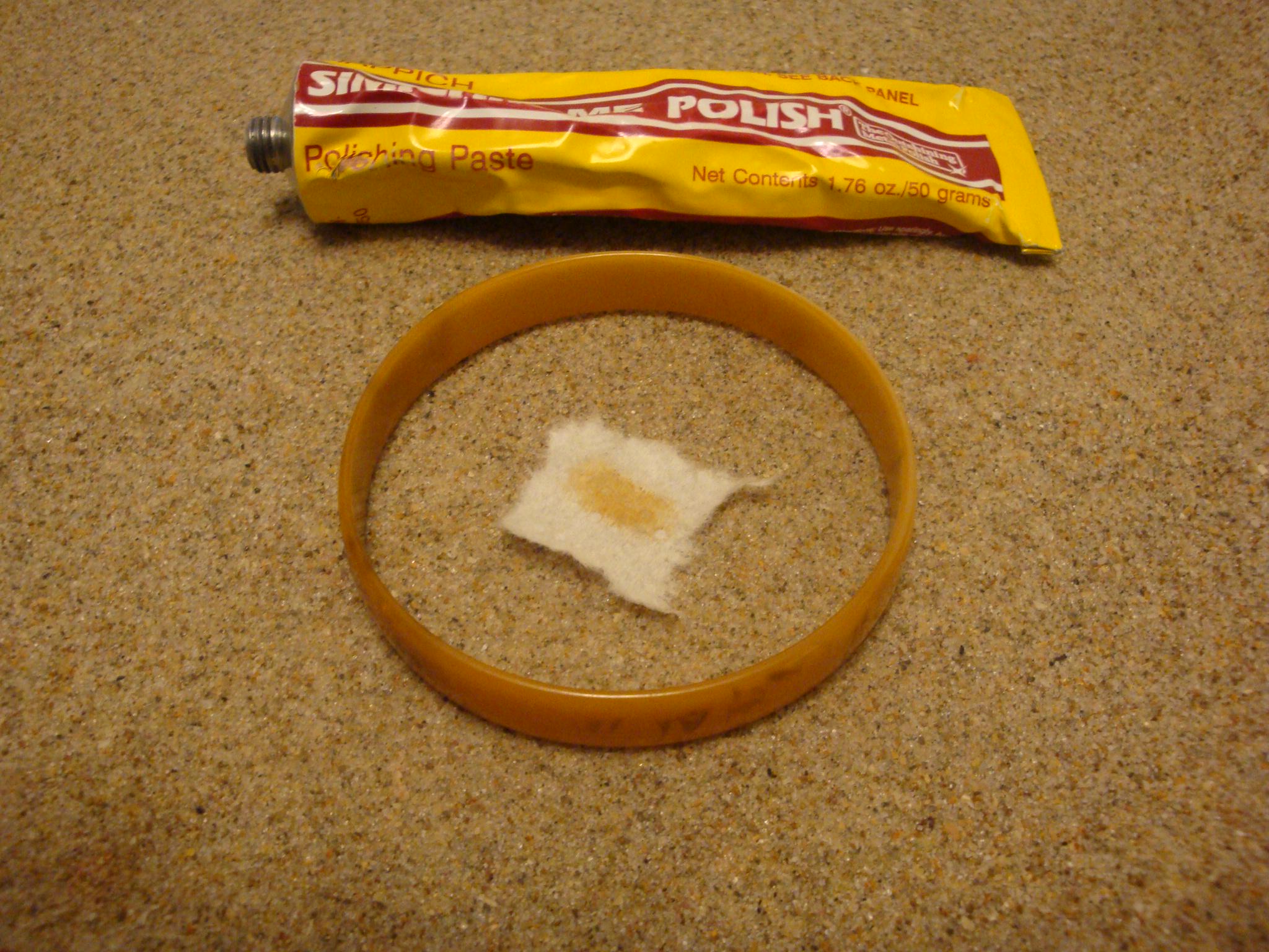 Restored 3/8" Vintage Bakelite Bracelet; Translucent Yellow & Brown Colors!