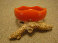 Vintage Orange Bakelite Bracelet: Scalloped Edge Bangle