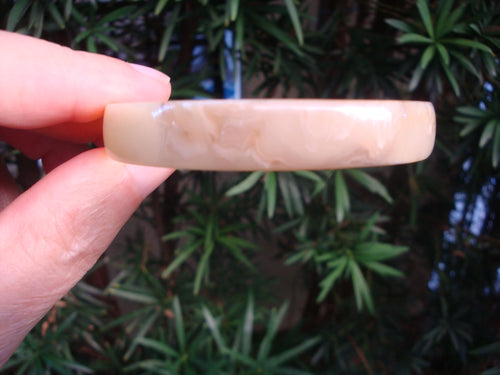 Restored 3/8" Vintage Bakelite Bracelet; Translucent Yellow & Brown Colors!