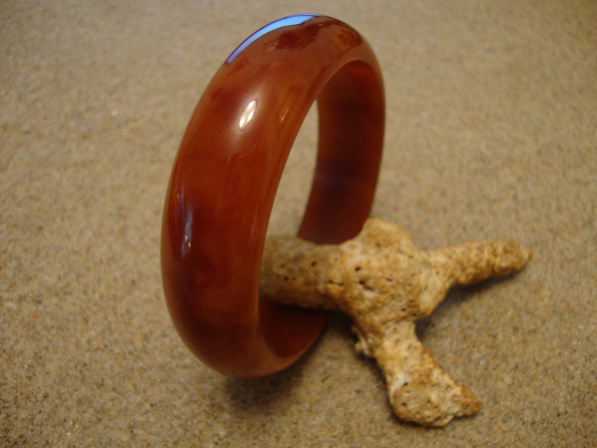 Vintage Marbled Bakelite Bracelet: Cinnamon Butterscotch Colors
