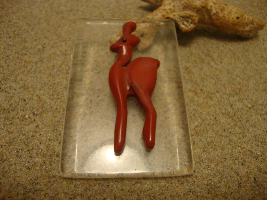 WoW Check This Out!! Super Rare Bakelite "Bambi" & Lucite Brooch!