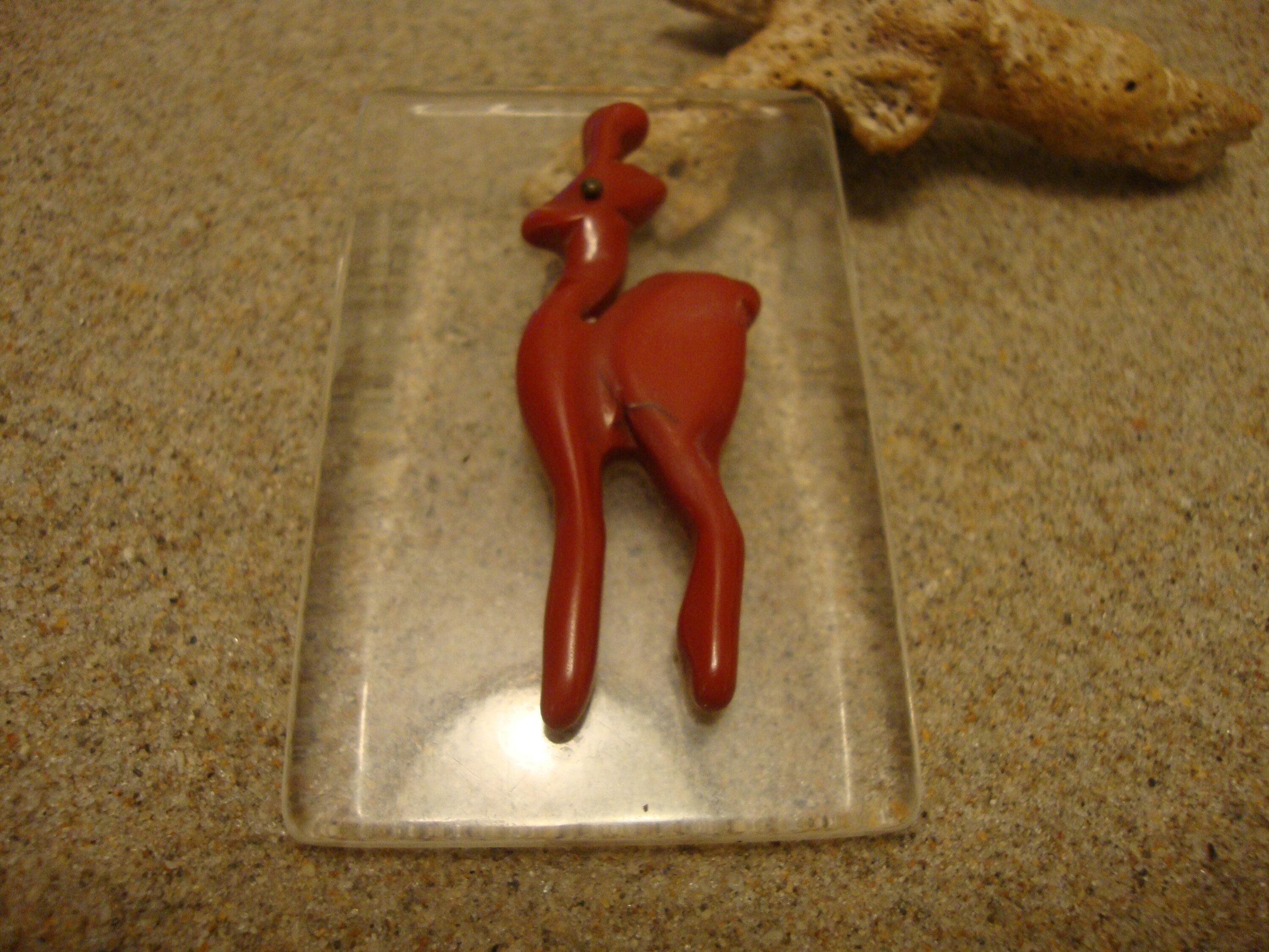 WoW Check This Out!! Super Rare Bakelite "Bambi" & Lucite Brooch!