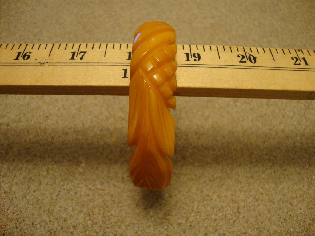 Vintage Yellow Bakelite Bracelet: Carved Flower & Leaf Design