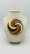 Amber Swirl Bakelite Brooch