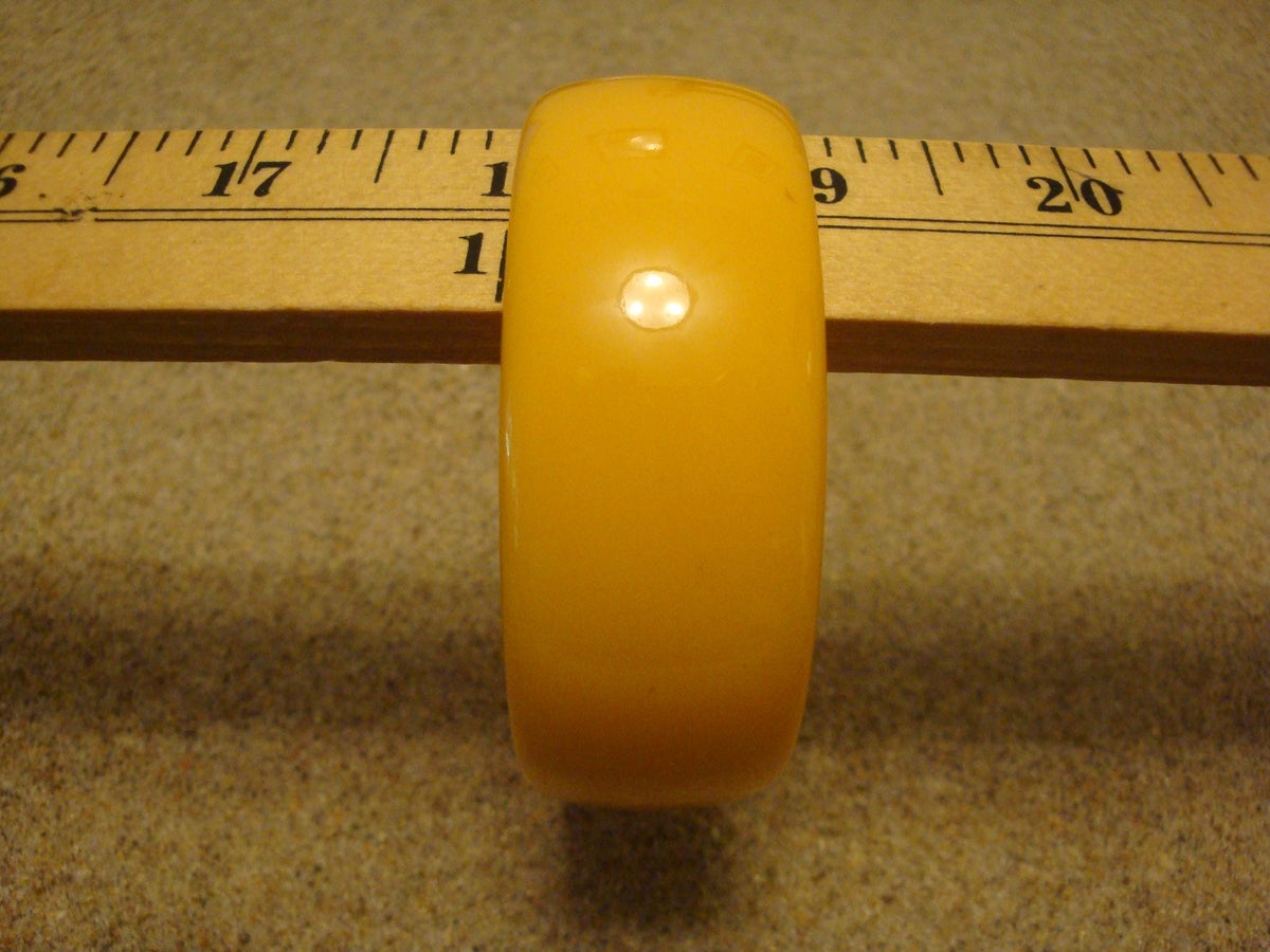 Vintage 1" Canary Yellow Bakelite Bangle Bracelet