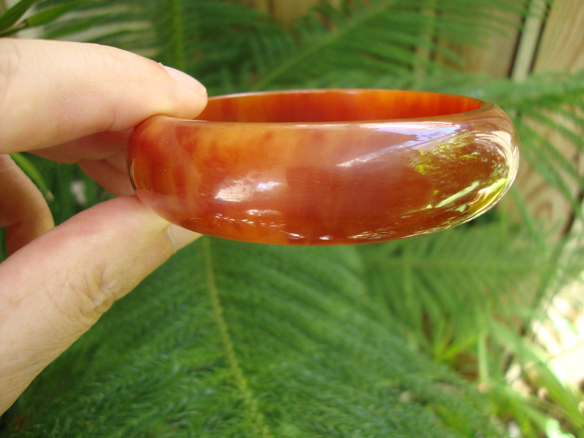 Vintage Marbled Bakelite Bracelet: Cinnamon Butterscotch Colors