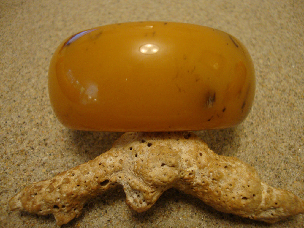 Vintage Butterscotch Bakelite Cuff Bracelet: 1 1/4" Wide