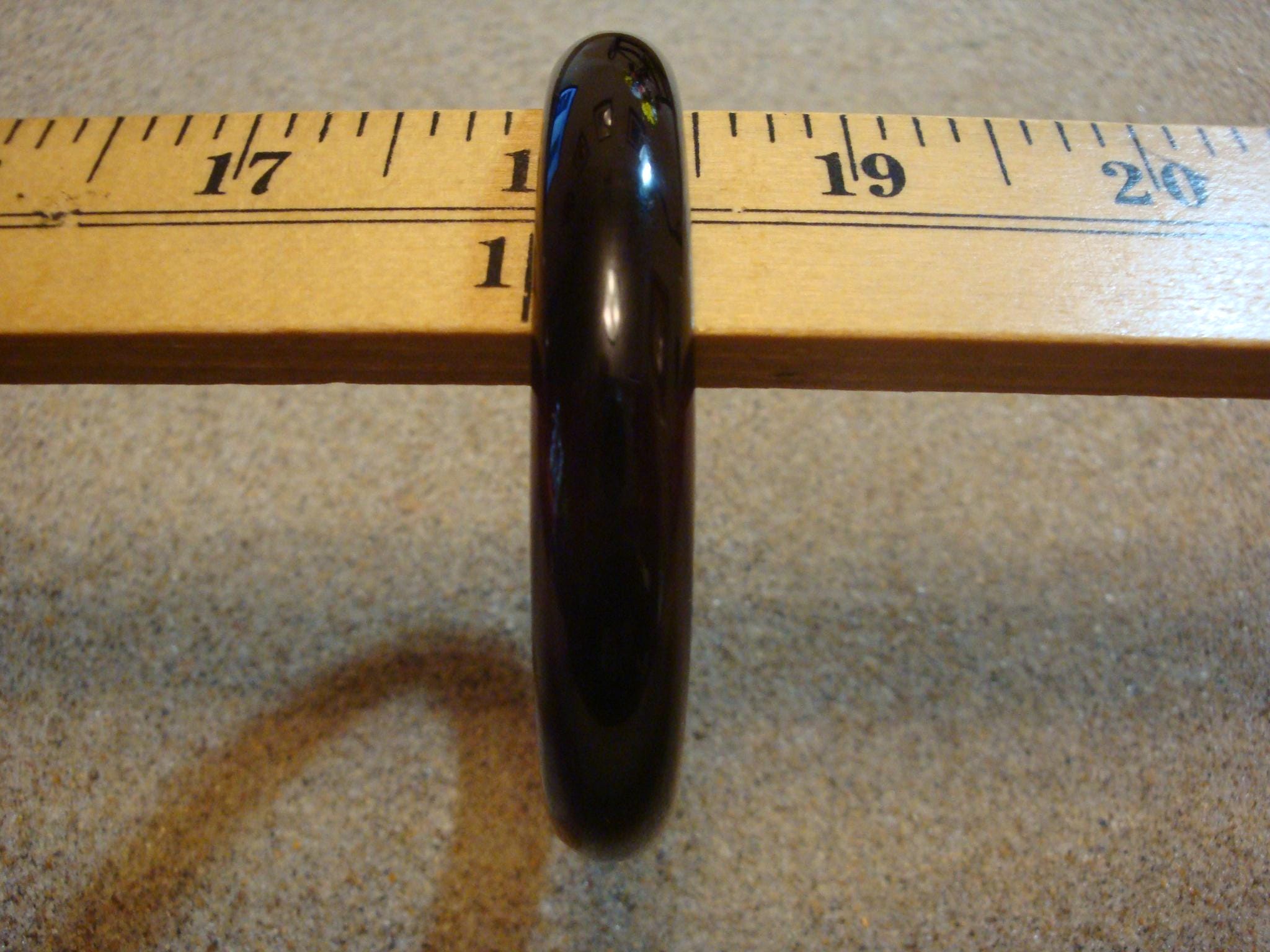 Rare Vintage 3/8" Translucent Red to Black Bakelite Bracelet! Domed Shape!