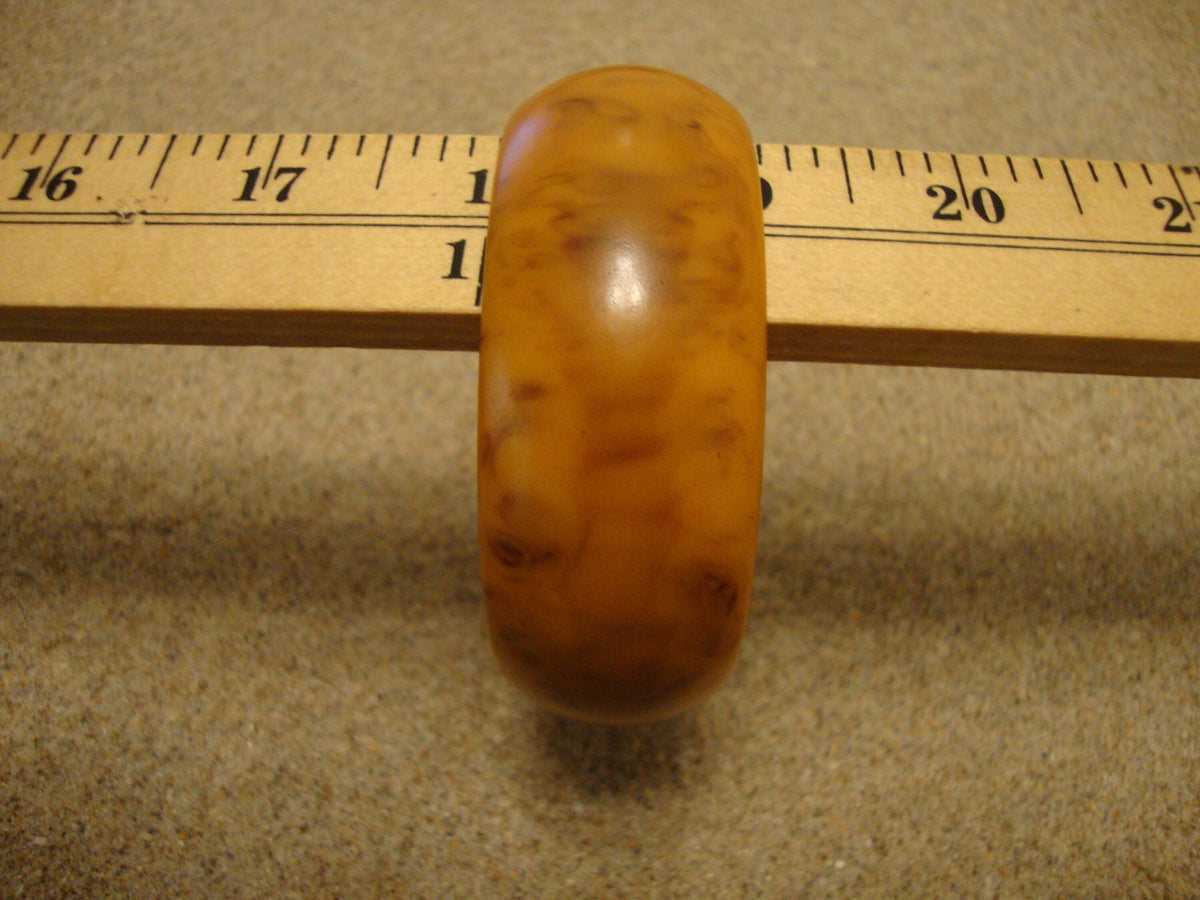 Vintage Marbled Bakelite Bracelet: Brown, Butterscotch, Green