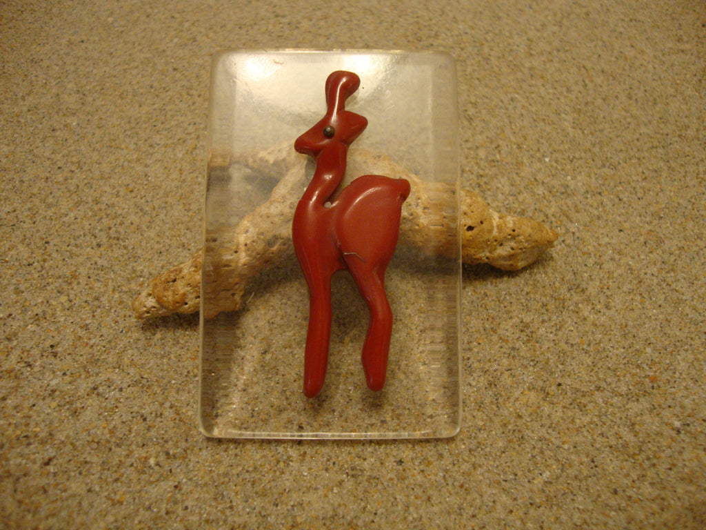 WoW Check This Out!! Super Rare Bakelite "Bambi" & Lucite Brooch!