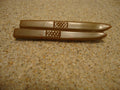 Vintage Olive Green Bakelite Ski Brooch