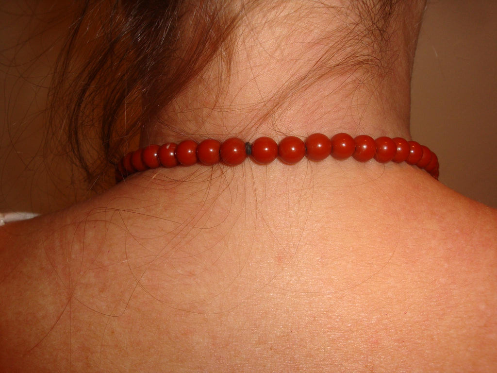 Vintage 31" Bakelite Necklace! Graduated Dark Burnt Orange Round Beads!