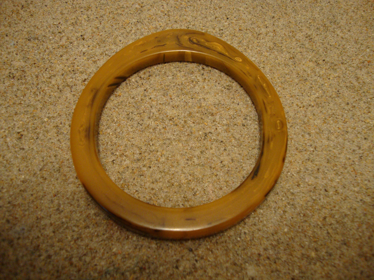 Vintage Marbled Bakelite Bracelet: 1950s Asymmetrical Bangle