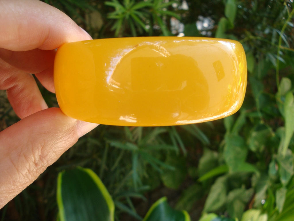 Vintage 1" Canary Yellow Bakelite Bangle Bracelet