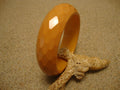 Vintage 7/8" Bakelite Bracelet w/ 3/8" Dome! Diamond & Pentagon Shaped Facets!