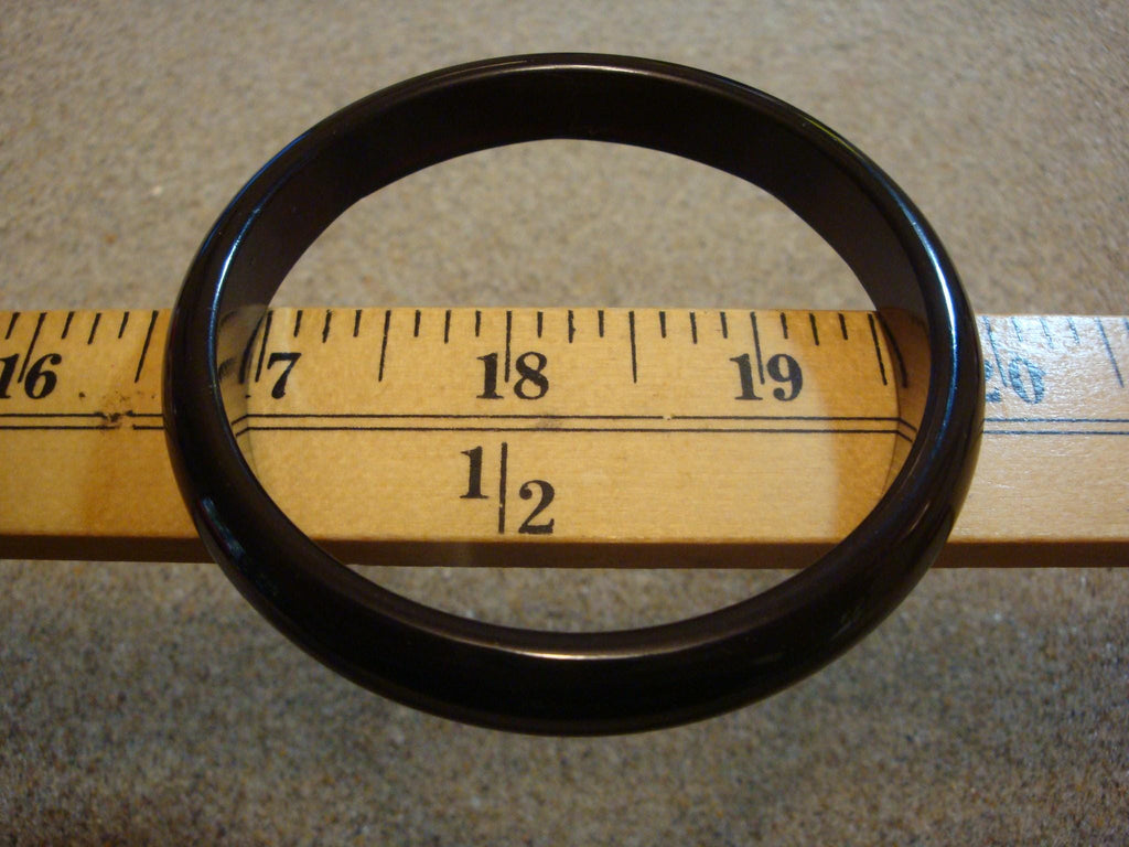 Rare Vintage 3/8" Translucent Red to Black Bakelite Bracelet! Domed Shape!