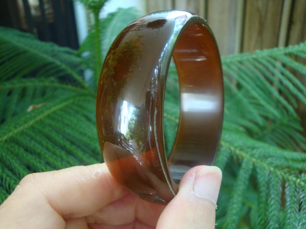 Restored Translucent Copper Bakelite Bangle Bracelet - 7/8 inch!