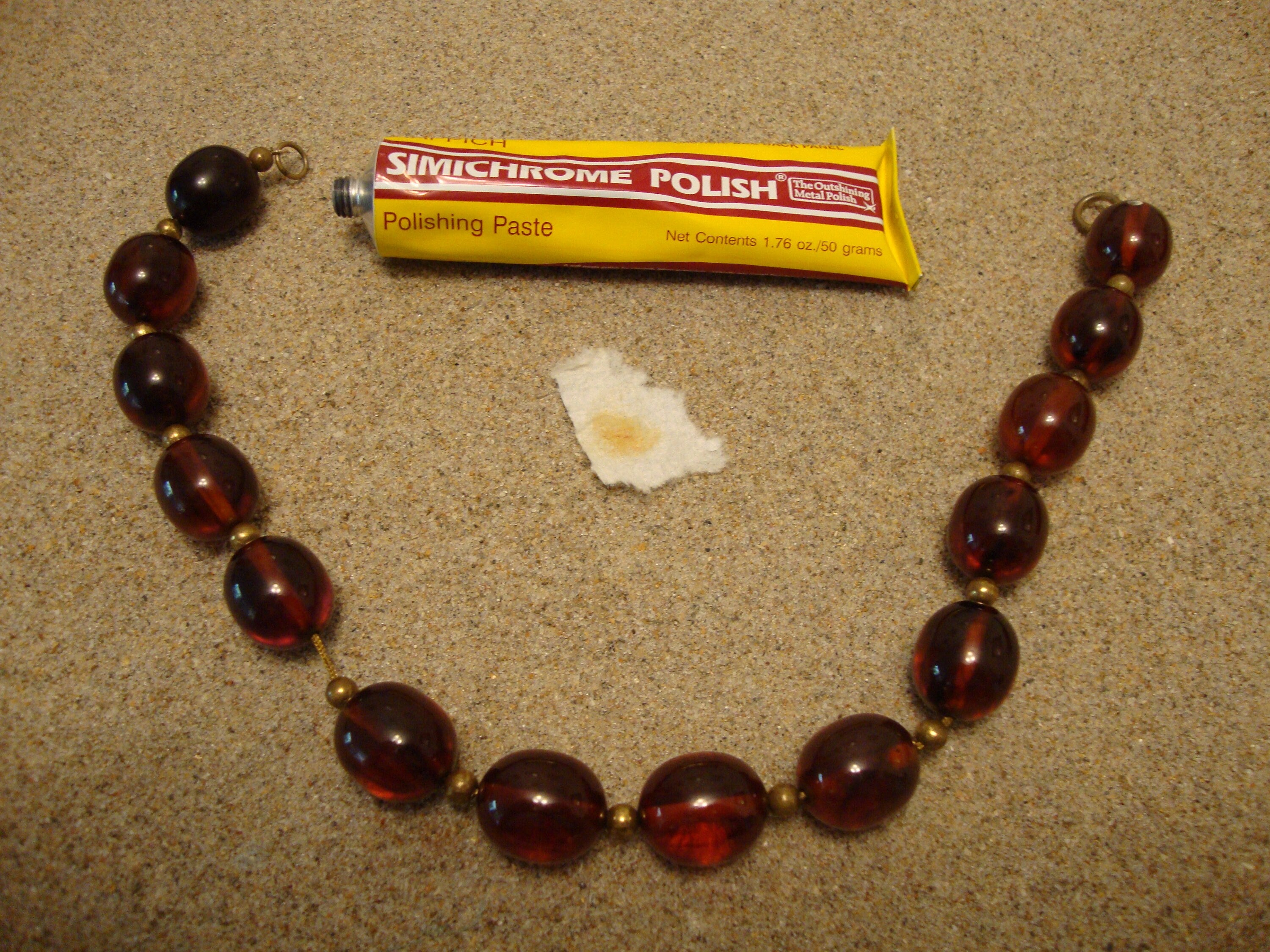 Beautiful Vintage 16" Cherry Bakelite Necklace! Large 3/4" Oval Beads!!